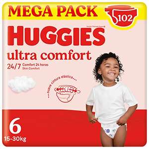 102 pañales Huggies Ulltra Comfort talla 6 (15-30Kg) [Compra recurrente]