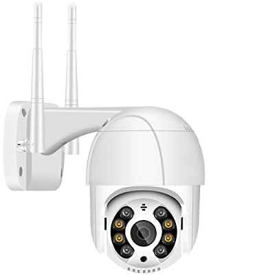 1080P Cameras de Vigilancia WiFi, Camara WiFi Exterior Motorizada Impermeable IP66 con Audio de Dos Vías, Visión Nocturna en Color de 30M Detección de Movimiento Monitorización Inteligente