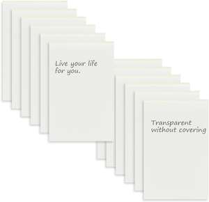 12 packs notas adhesivas transparentes, total 600 unidades (12x50) (7x9,5cm)