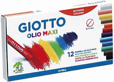 12 pinturas de pastel al óleo Giotto Olio Maxi