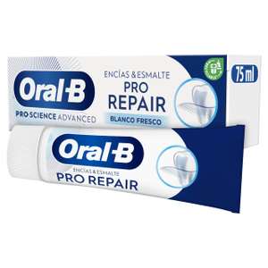 12 tubos Oral-B Pasta de Dientes Encías y Esmalte Pro-Repair, Blanqueante, (12 x 75ml)