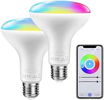 2 bombillas LED RGB inteligentes E27 Zemnem