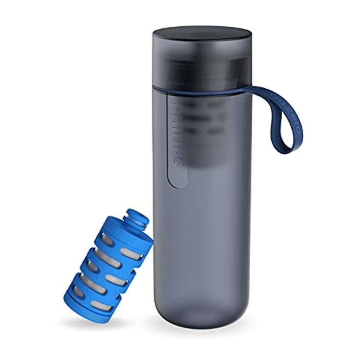 2 botellas de agua Philips con filtro Go Zero Active