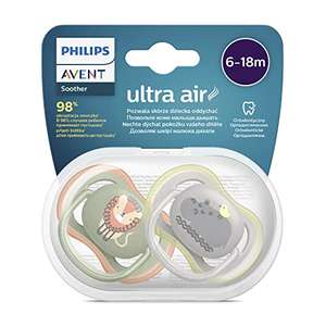 2 chupetes Philips Avent ultra air - Chupete sin BPA para bebés de entre 6 y 18 meses (más en descripción)