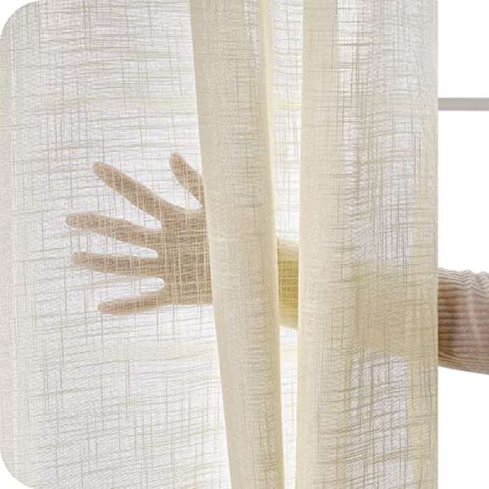 2 cortinas visillo 140 x 160 cm