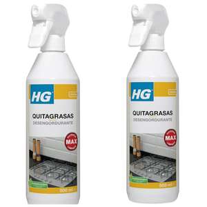 2 x HG Quitagrasas, Limpiador Multiusos para Cualquier Superficie de la Cocina - Elimina Grasa y Aceite Fácilmente - 500ml [Unidad 2'63€]