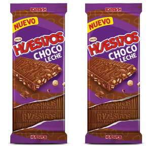 2 x Huesitos - Tableta de Chocolate con Leche con inclusiones de Barquillo relleno de Cacao y Galleta. 125 gr [Unidad 1'23€]