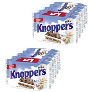 2 x Knoppers x5 (5 x 25gr) - Barquillos rellenos con crema de leche y crema de avellanas