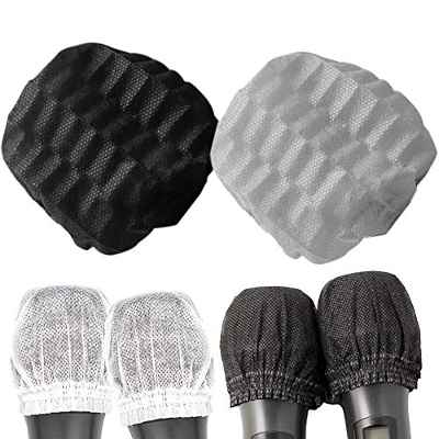 200 piezas desechables micrófono cubierta no tejida banda elástica inalámbrica handheld Mic cubre la higiene protectora Cap para Karaoke Live Performances Party School KTV sala de grabación
