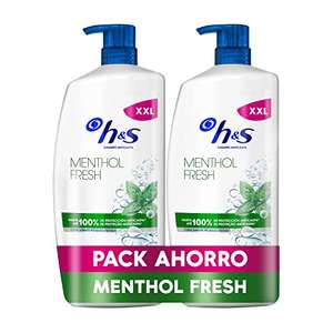 2x H&S Champú Anticaspa Menthol Fresh 1 litro