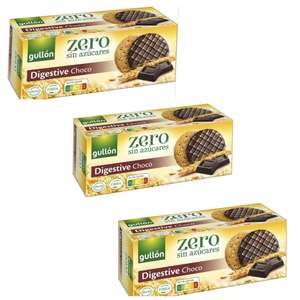 3 x Gullón Galleta Digestive Chocolate, ZERO sin azúcares, Caja 270g [Unidad 1'67€]