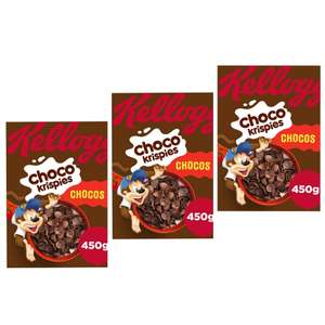 3 x Kellogg's Choco Krispies Chocos 450g [Unidad 2'34€]
