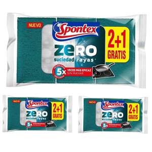 3 x Spontex Estropajo Zero 2+1, 21g [1'26€ Pack de 3]
