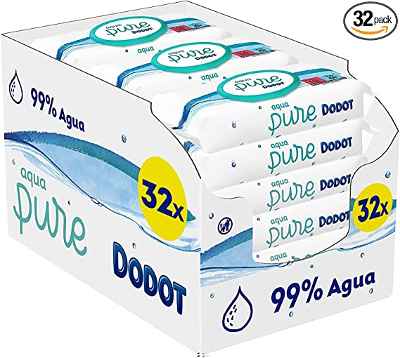32 paquetes de toallitas DODOT Aqua Pure