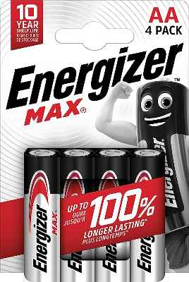 4 pilas Energizer Max AA