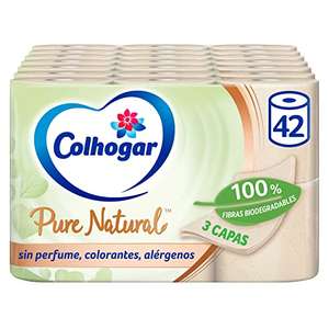 42 rollos Papel Higiénico Colhogar Pure Natural [Compra recurrente]