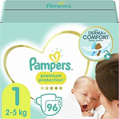 96 Pañales Pampers Premium Protection 2-5Kg