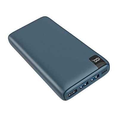 A ADDTOP Batería Externa 26800mAh, Power Bank USB C con PD 18W Cargador Portátil Carga Rápida con Pantalla LCD y 4 Outputs para Smartphones, Tablets y más
