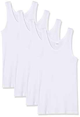 Abanderado Lote x4 Camisetas Tirantes algodón Ropa Interior, Blanco (Blanco 001), Medium (Tamaño del Fabricante:48) (Pack de 4) para Hombre