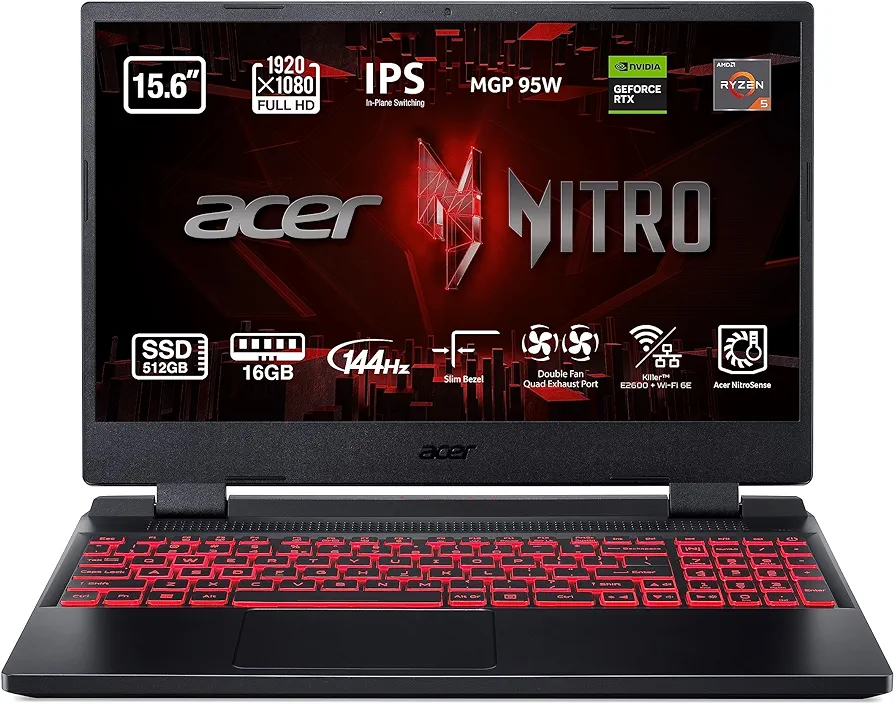 Acer Nitro 5 AN515-47 - Ordenador Portátil Gaming 15.6" Full HD IPS 144Hz