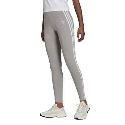 adidas 3 Stripes Tight Leggings, Medium Grey Heather, 36 Women's