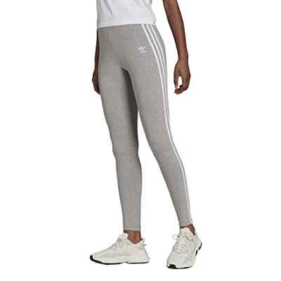 adidas 3 Stripes Tight Leggings, Medium Grey Heather, 38 Women's