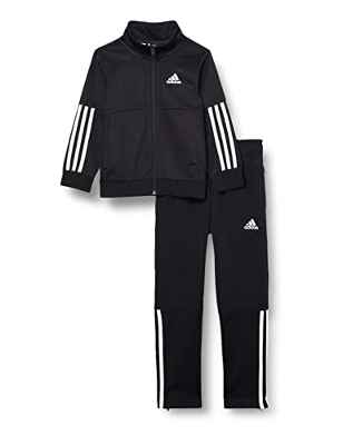 adidas B Team TS Tracksuit, Niños, Top:Black/White Bottom:Black/White, 9 Years