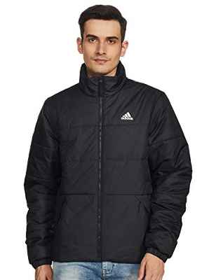 adidas BSC 3S INS JKT Jacket, Mens, Black/Black, M