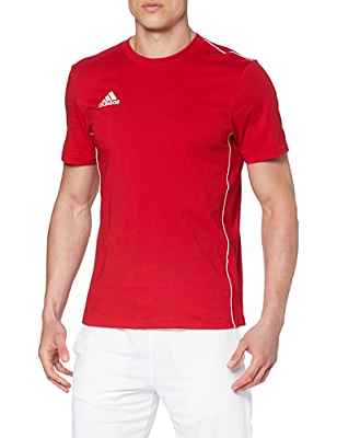 adidas CORE18 tee Camiseta de Manga Corta, Hombre, Rojo (Power Red/White), S