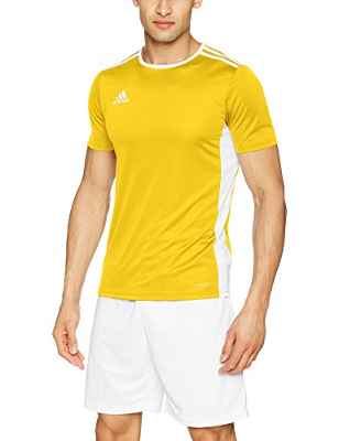 adidas Entrada 18 JSY T-Shirt, Hombre, Yellow/White, S