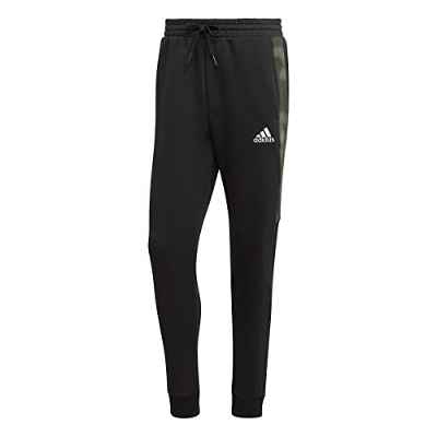 adidas, Essentials Camo Print Fleece, Pantalones Deportivos, Negro, M, Hombre