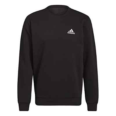 adidas, Essentials Fleece, Camisa De Entrenamiento, Blanco Negro, L, Hombre