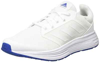 adidas Galaxy 5, Road Running Shoe Hombre, Cloud White/Cloud White/Team Royal Blue, 41 1/3 EU
