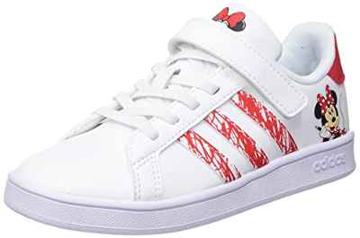 Adidas Grand Court MM EL C, Zapatillas de Gimnasia, FTWR White/FTWR White/Ray Red, 30.5 EU