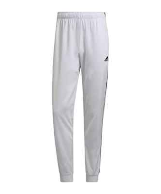 adidas, Primegreen Essentials Warm-Up Tapered 3-Stripes, Pantalones De Entrenamiento, Blanco Negro, M, Hombre