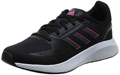 adidas Runfalcon 2.0, Road Running Shoe Mujer, Core Black/Grey/Screaming Pink, 37 1/3 EU