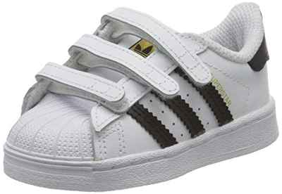 Adidas Superstar CF Jr, Zapatillas Deportivas Unisex-Baby, Footwear White/Core Black/Footwear White, 21 EU