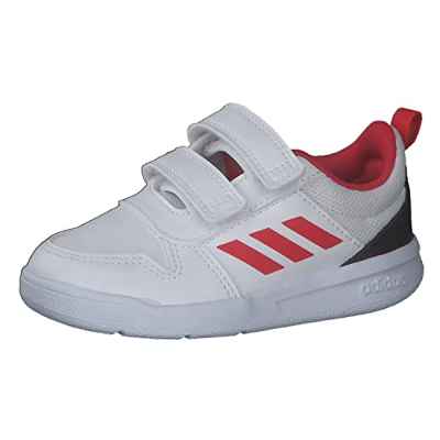 Adidas TENSAUR I, Zapatillas de Gimnasia Unisex niños, FTWR White/Vivid Red/Core Black, 27 EU