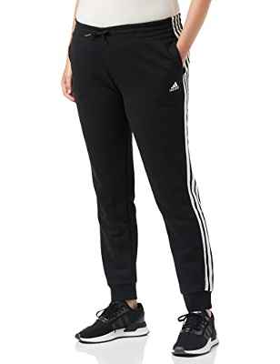 adidas W 3S FT C PT Pants, Womens, Black/White, X-Large