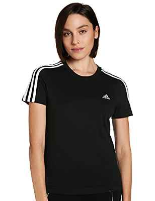 adidas W 3S T T-Shirt, Womens, Black/White, X-Large