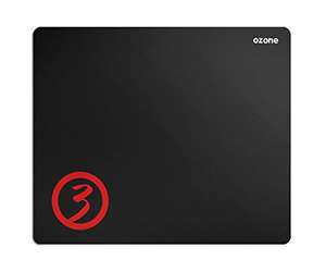 Alfombrilla Gaming Ozone Ground Level M - Diseño Gamer - Tamaño Intermedio - Ergonomica, Superficie Tela Suave, Base de Goma, Antideslizante