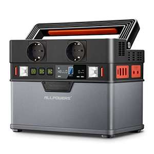 ALLPOWERS Estación de energía portátil 288Wh 78000mAh 300W Generador Solar Portátil Exterior Batería de Litio de Respaldo de Emergencia