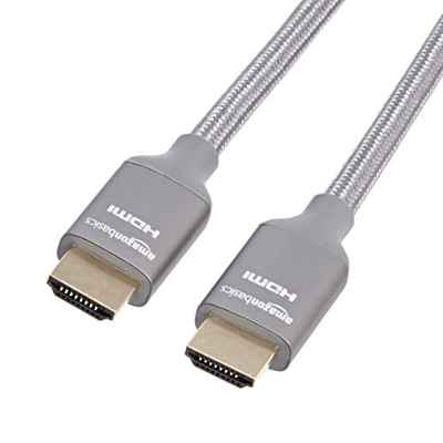 Amazon Basics - Cable HDMI de muy alta velocidad, prémium, 8K, 48 Gb/s, 182,8 cm, gris oscuro