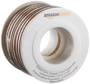 Amazon Basics Cable para altavoz de calibre 16 (15m de cable)