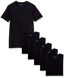 Amazon Essentials Camiseta Interior con Cuello de Pico Hombre, Pack de 6 (2,85€ / unidad)