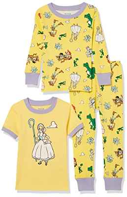 Amazon Essentials Disney Star Wars Marvel Princess Snug-fit Cotton Pajamas Pantalones, Juego de 3 Piezas Toy Story Bo Peep, 6-7 años, Pack de 3