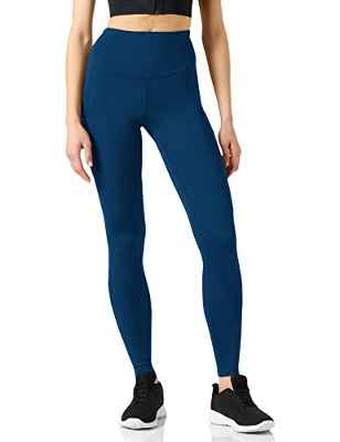 Amazon Essentials Leggings Deportivos de Cintura Alta con Bolsillo Lateral Mujer, Azul Zafiro, 36