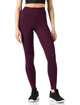 Amazon Essentials Leggings Deportivos de Cintura Alta con Bolsillo Lateral Mujer, Ciruela, 44