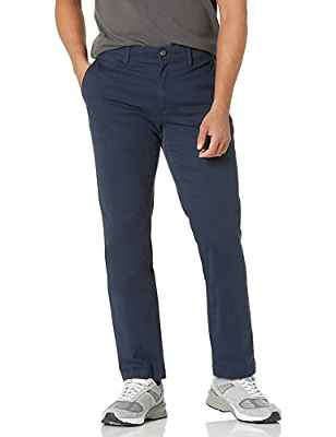 Amazon Essentials - Pantalones ajustados informales en color caqui para hombre, Azul (Navy), W31/L30