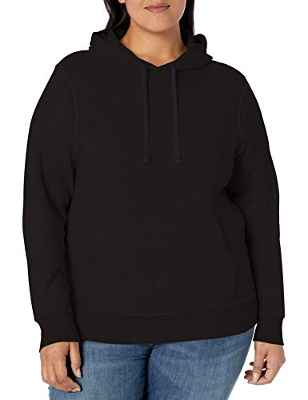 Amazon Essentials Plus Size French Terry Fleece Pullover Hoodie Fashion, Negro, 3X